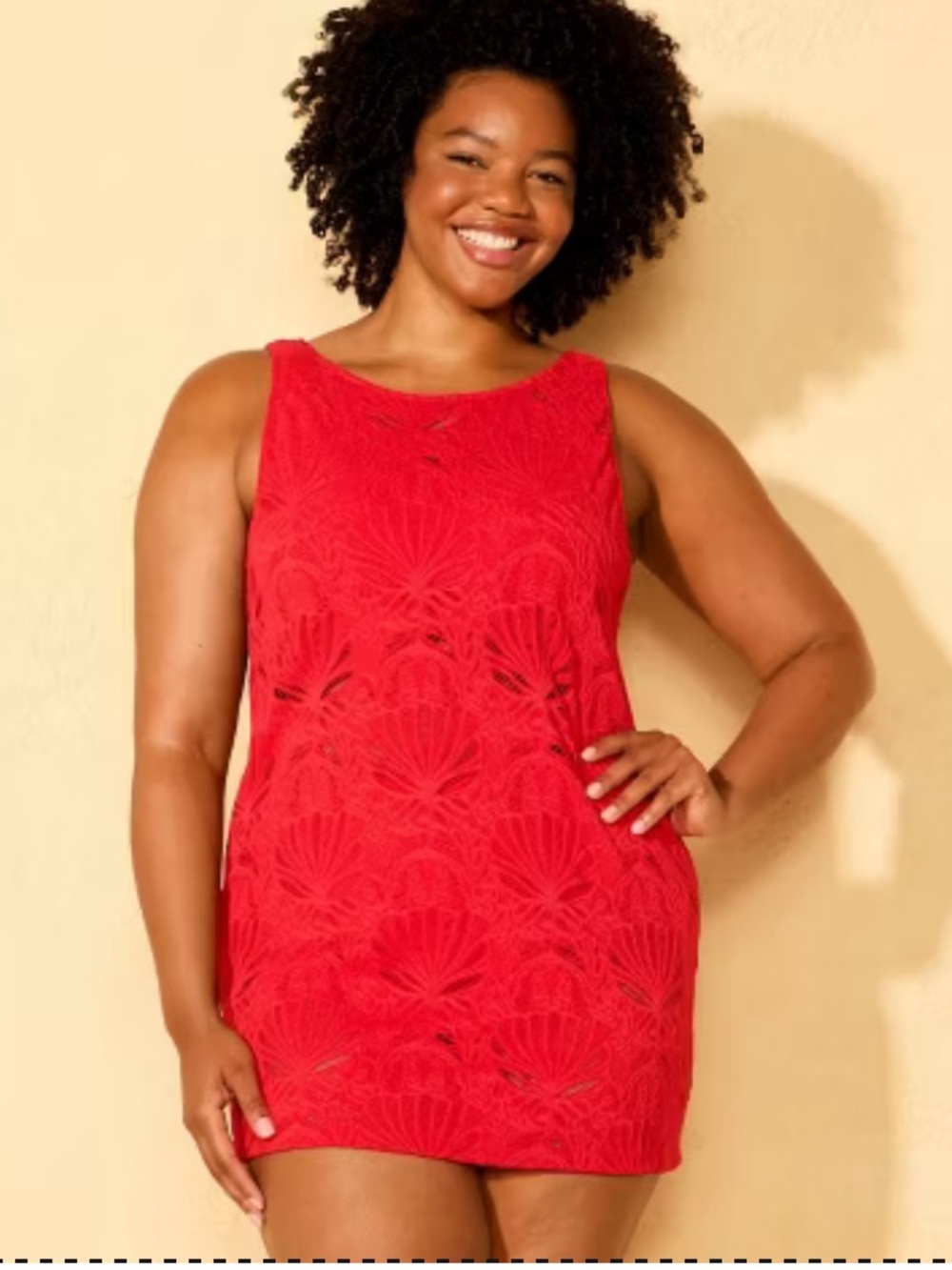 Shade & Shore Women’s Red Swim Cover Up Dress Size XL(16)